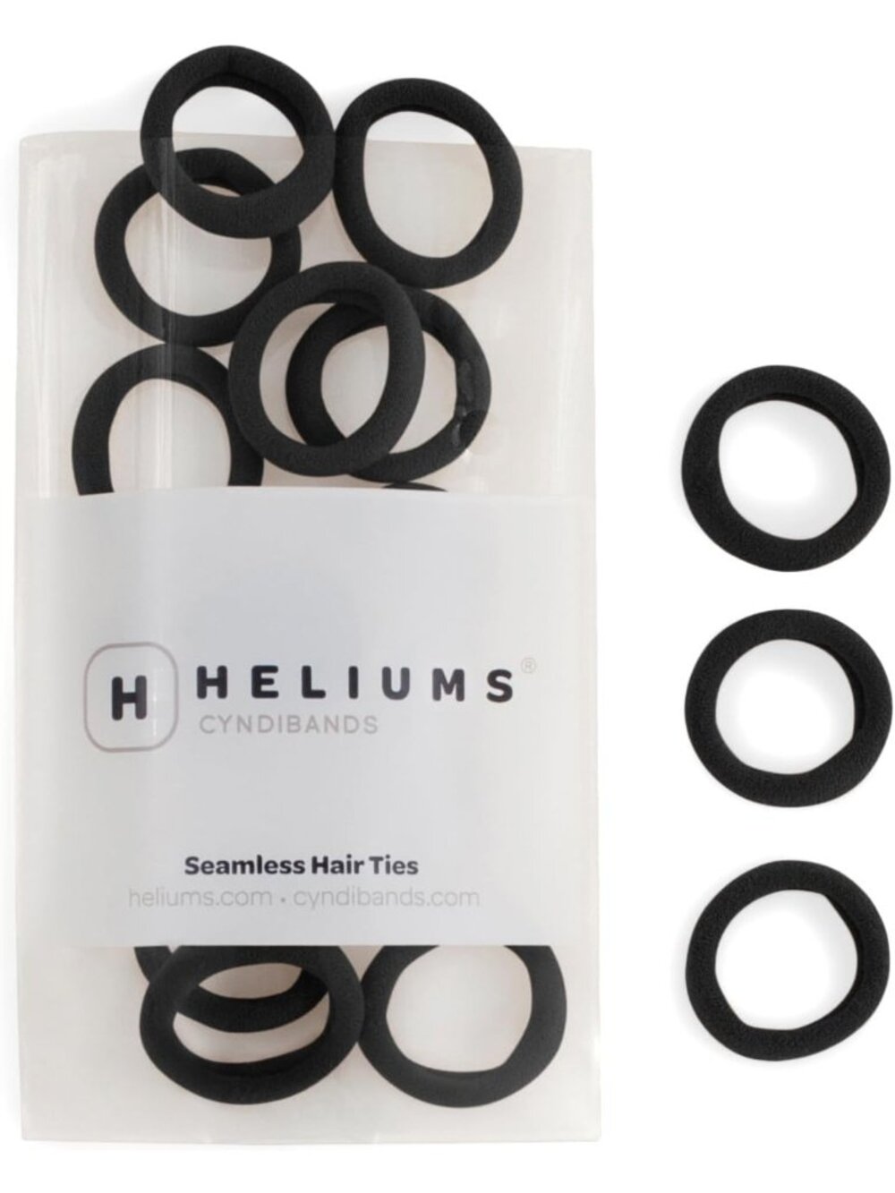Soft Mini Hair Ties - Black 1 Inch No Damage Ponytail Holders for Kids & Thin